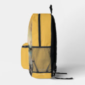 Poppy landschap geel aangepaste naam bedrukte rugzak (Rechts)