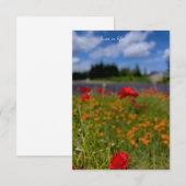 Poppy & Lavendel Veld Notitiekaartje (Voorkant / Achterkant)