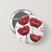 Poppy Liefde Knop Ronde Button 5,7 Cm (Voorkant /achterkant)