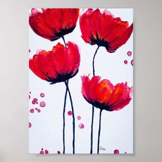 Poppy Love Canvas Poster (5x7) (Voorkant)