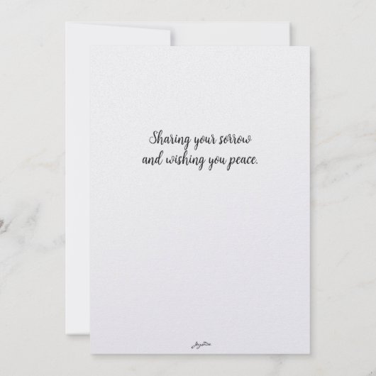 Poppy Love Flat Sympathcard Bedankkaart (Achterkant)