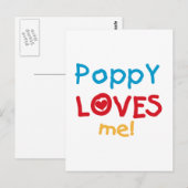 Poppy Loves Me T-shirts en geschenken Briefkaart (Voorkant / Achterkant)