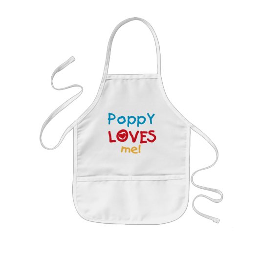 Poppy Loves Me T-shirts en geschenken Kinder Schort (Voorkant)