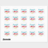 Poppy Loves Me T-shirts en geschenken Ronde Sticker (Vel)