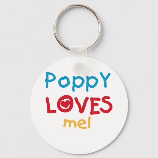 Poppy Loves Me T-shirts en geschenken Sleutelhanger (Voorkant)