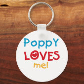 Poppy Loves Me T-shirts en geschenken Sleutelhanger (Voorkant)