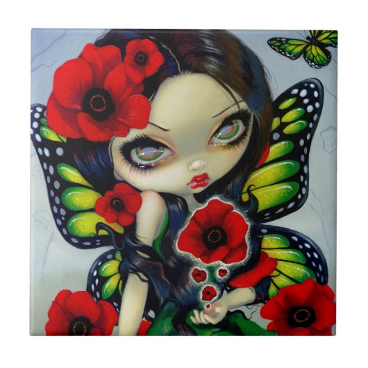 "Poppy Magic"-tegel Tegeltje (Voorkant)