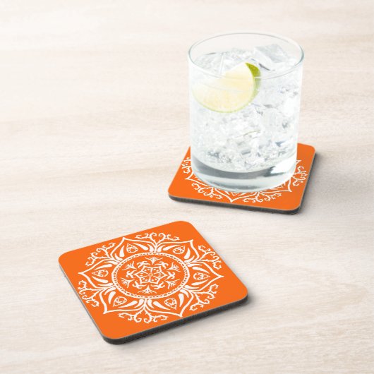 Poppy Mandala Bier Onderzetter (Rechterzijde)