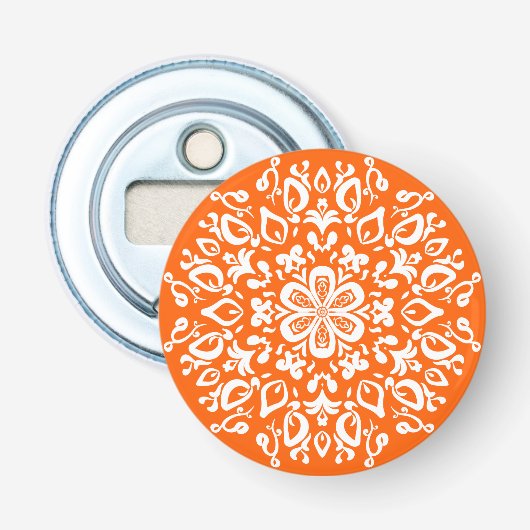 Poppy Mandala Button Flesopener (Voorkant)