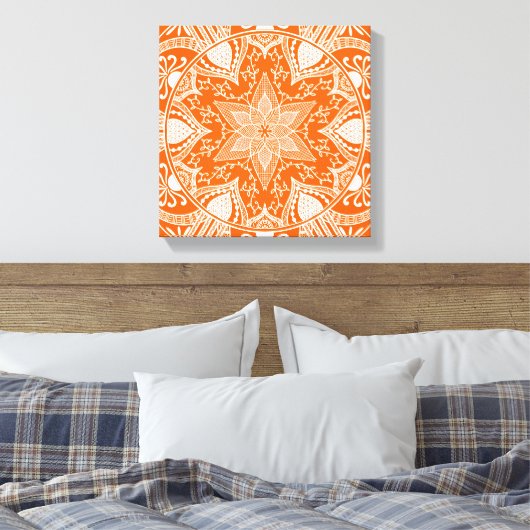 Poppy Mandala Canvas Afdruk (Insitu (Slaapkamer))