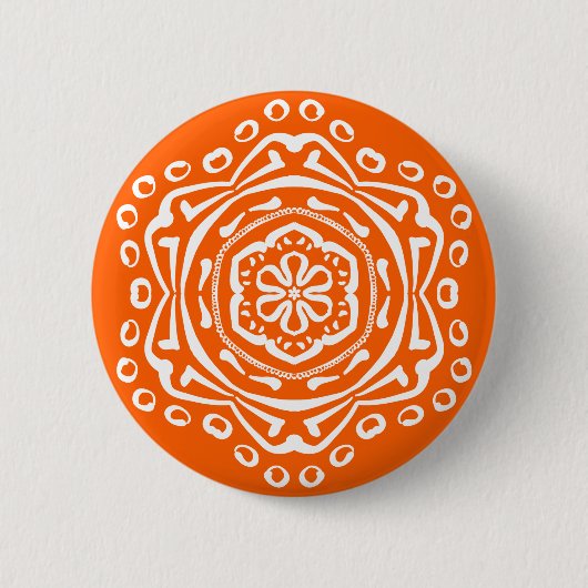 Poppy Mandala Ronde Button 5,7 Cm (Voorkant)