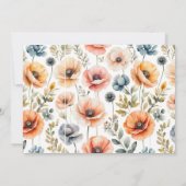 POPPY Mason Jar Bruids Douche Uitnodiging (Achterkant)