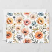 POPPY Mason Jar Bruids Douche Uitnodiging (Achterkant)