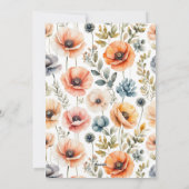 POPPY Mason Jar Bruids Douche Uitnodiging (Achterkant)