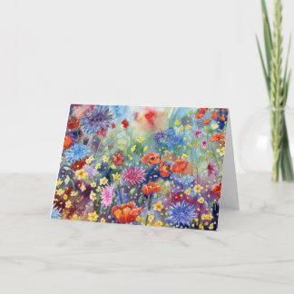 "Poppy Meadow" blanco notitiekaart