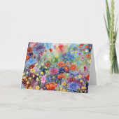 "Poppy Meadow" blanco notitiekaart (Voorkant)