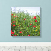 Poppy Meadow Canvas Afdruk (Insitu (Houten vloer))