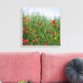 Poppy Meadow Canvas Afdruk (Insitu (Woonkamer))