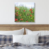 Poppy Meadow Canvas Afdruk (Insitu (Slaapkamer))