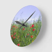 Poppy Meadow Clock Ronde Klok (Hoek)