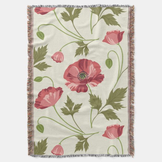 Poppy Meadow Deken (Voorkant Verticaal)