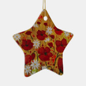 Poppy Meadow, Red Flowers Keramisch Ornament (Rechts)