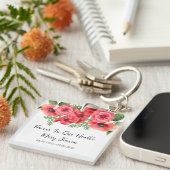 Poppy Memorial Funeral Photo Keychain (Voorkant Rechts)