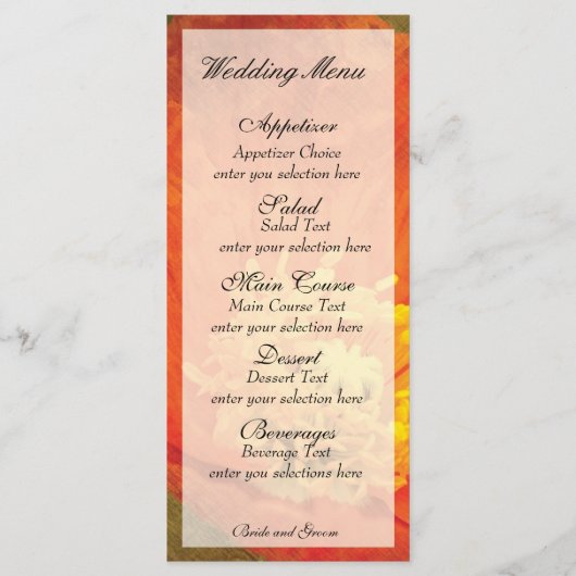 Poppy menukaart (Voorkant)