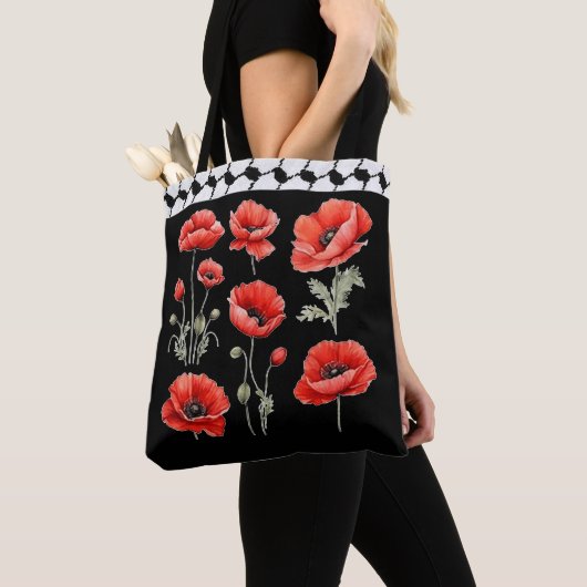 Poppy met Palestijnse Hattah Tote Tas (Dichtbij)