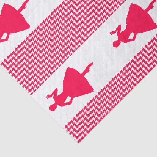 Poppy Modern Houndstooth met Mode Silhouette Tissuepapier (Detail)