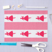 Poppy Modern Houndstooth met Mode Silhouette Tissuepapier (Craft)