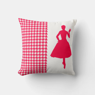 Poppy Modern Houndstooth met Silhouette Kussen