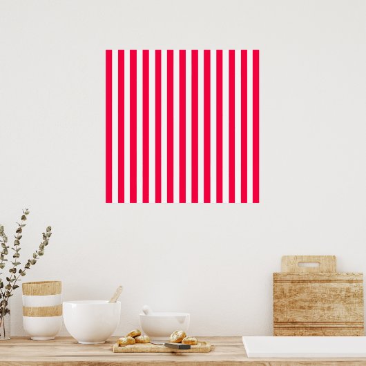 Poppy Modern Stripes Poster (Keuken)