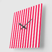 Poppy Modern Stripes Vierkante Klok (Hoek)