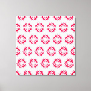 Poppy Modern Sunbursts Canvas Afdruk