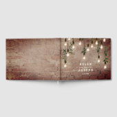 Poppy Monogram Dark Wedding Guest Book Gastenboek (Volledig)