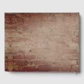 Poppy Monogram Dark Wedding Guest Book Gastenboek (Achterkant)