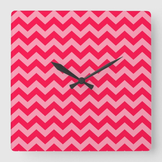Poppy Moroccan Moods Chevrons Vierkante Klok (Voorkant)