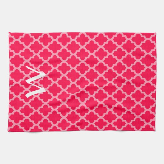 Poppy Moroccan Moods Quatrefoil met Initiaal Theedoek (Horizontaal)