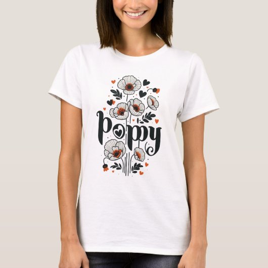 Poppy Name 1 T-shirt (Voorkant)