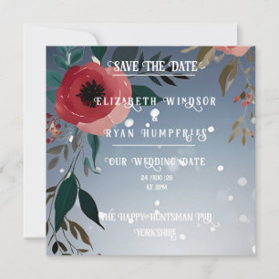 Poppy of Love - Collectie voor huwelijksuitnodigin Aankondiging