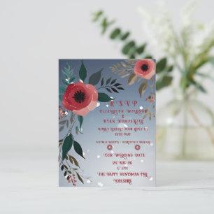 Poppy of Love - Collectie voor huwelijksuitnodigin Briefkaart