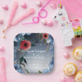 Poppy of Love - Collectie voor huwelijksuitnodigin Papieren Bordje (Feest)