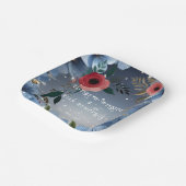 Poppy of Love - Collectie voor huwelijksuitnodigin Papieren Bordje (Gebogen)