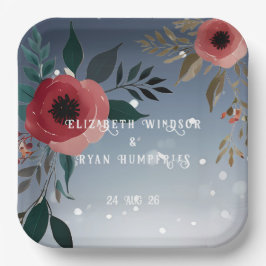 Poppy of Love - Collectie voor huwelijksuitnodigin Papieren Bordje