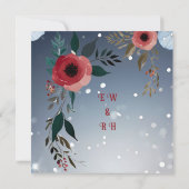 "Poppy of Love" Uitnodigingscollectie voor trouwfe Save The Date (Achterkant)