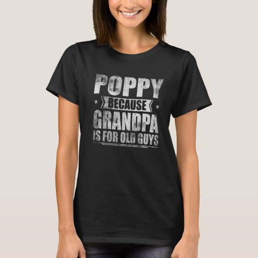 Poppy omdat opa voor oude jongens  Fath is T-shirt (Voorkant)