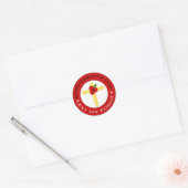 Poppy op cross - Sticker (Envelop)