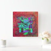 "Poppy Opening" door Paul Buică Vierkante Klok (Huis)