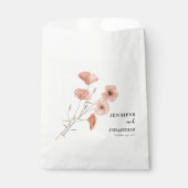 Poppy Oranje Flower Wedding Bedankzakje (Voorkant)